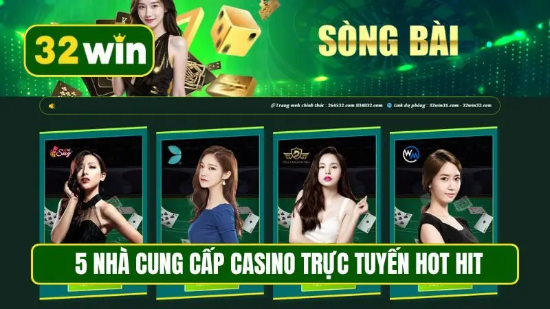 5 nhà cung cấp casino trực tuyến hot hit
